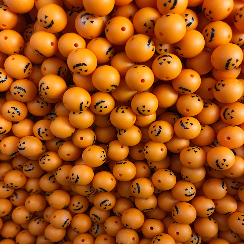 Wholesale 50pcs DIY Halloween Baby Soothing Teething Holiday Series Silicone Beads